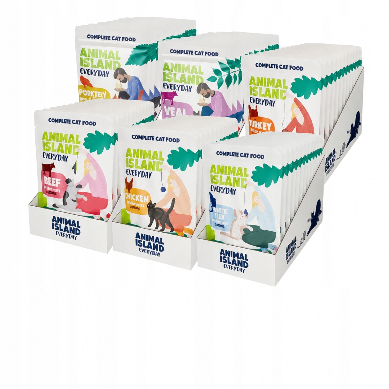 Animal Island mokra karma dla kota 72 saszetki MIX Smaków 6x (12x85g)