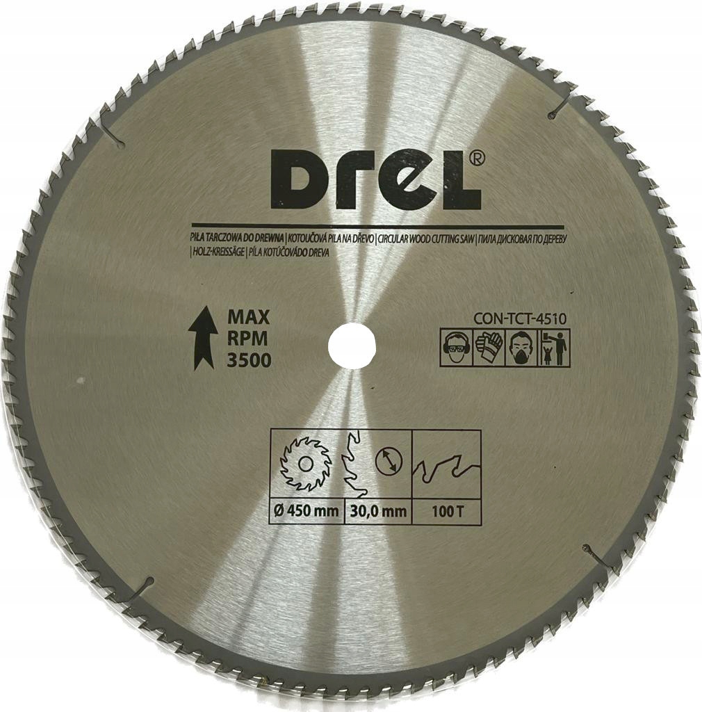 PIŁA TARCZOWA DO DREWNA 450 mm 100T FI 16,20,30mm