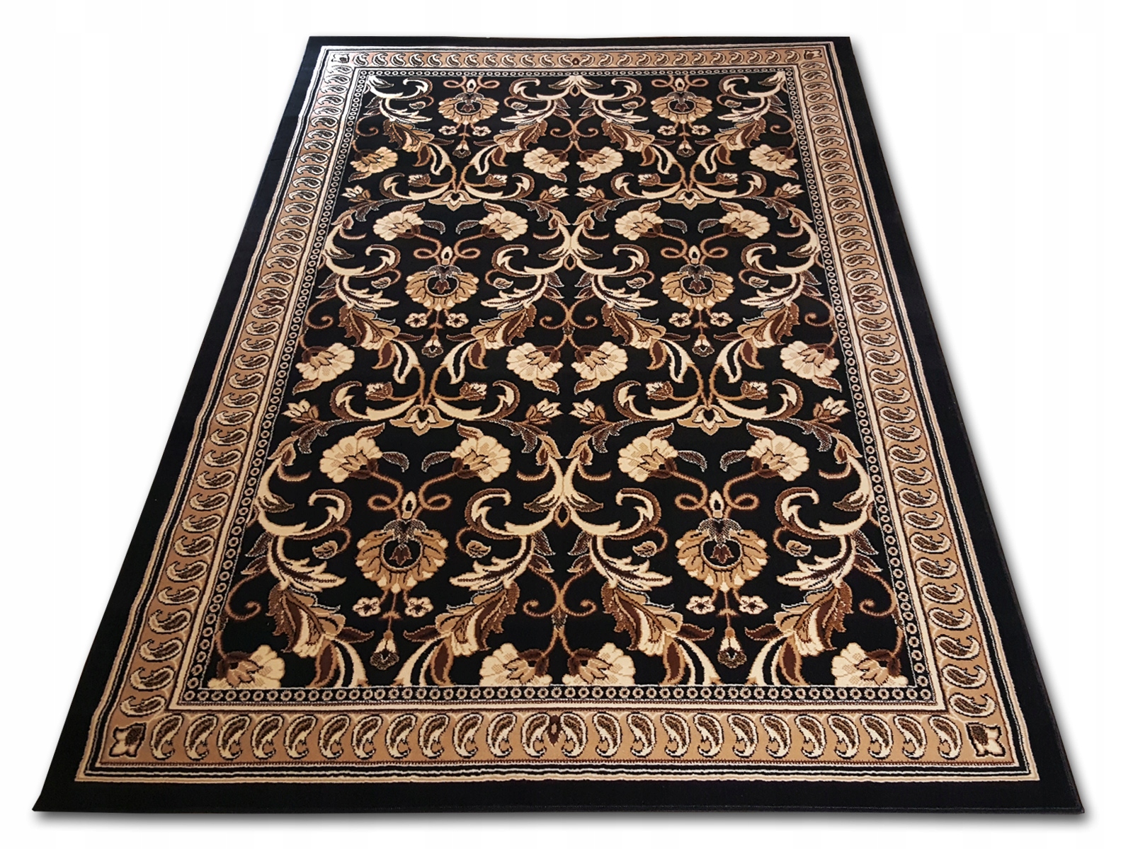 

Tkany Dywan Alfa Bcf Kwiaty Czarne 250x350 Hq!