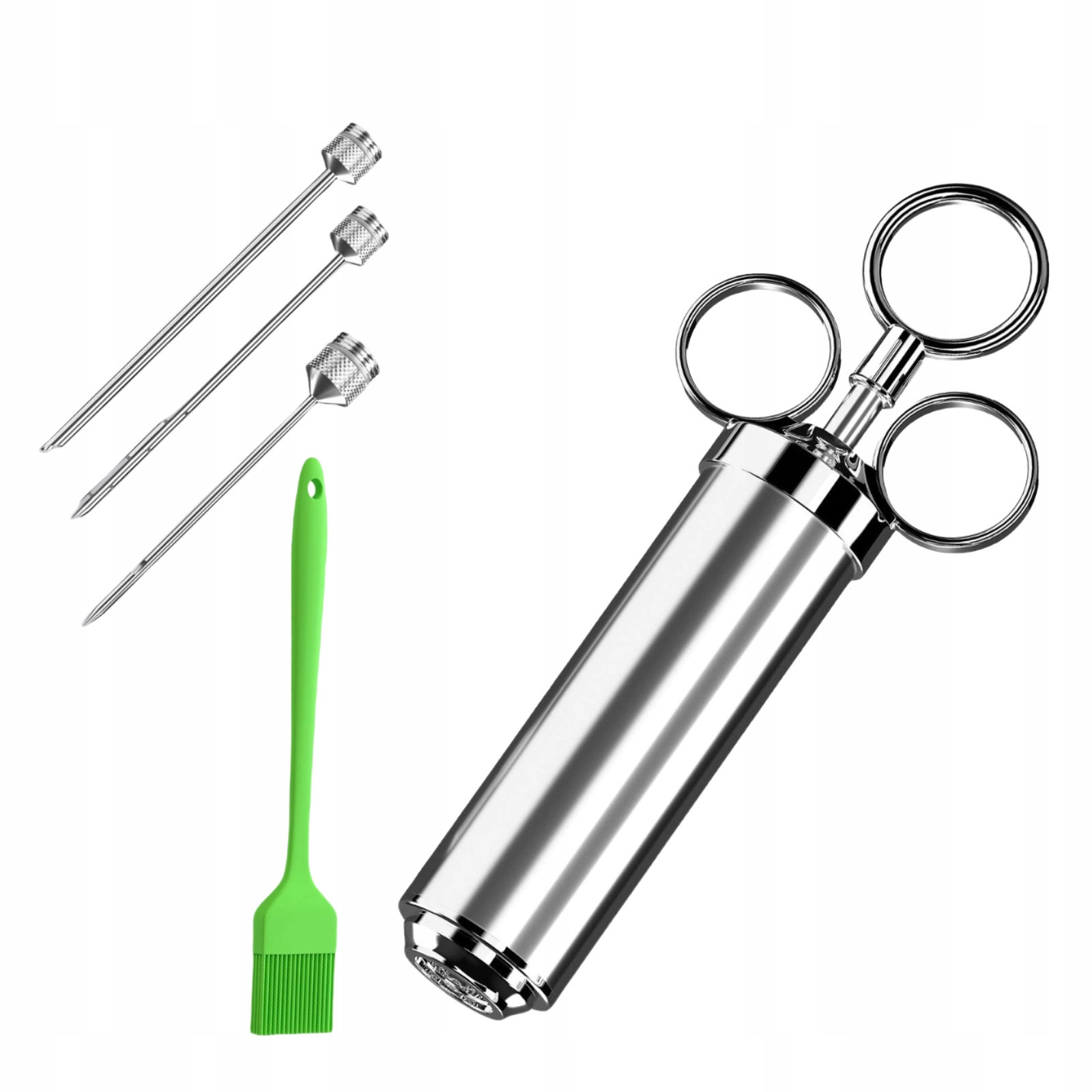 Levně Stříkačka Na Vstřikování Masa Šunky 3 Jehly Max 60 ML Ruhhy