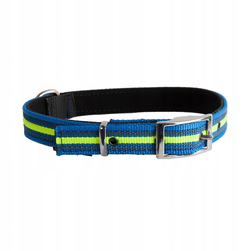 

Obroża Z Taśmy Gumowana Nieb./żółta 25mm /55-67 cm