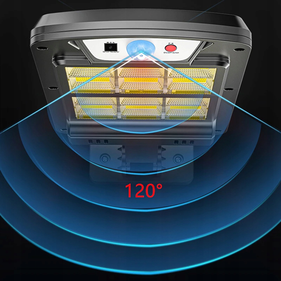 SAULĖS LEMPAS GATVĖS ŽIBINTAS 240LED COB + NUOTOLINIO PULTAS 120° spindulio kampas