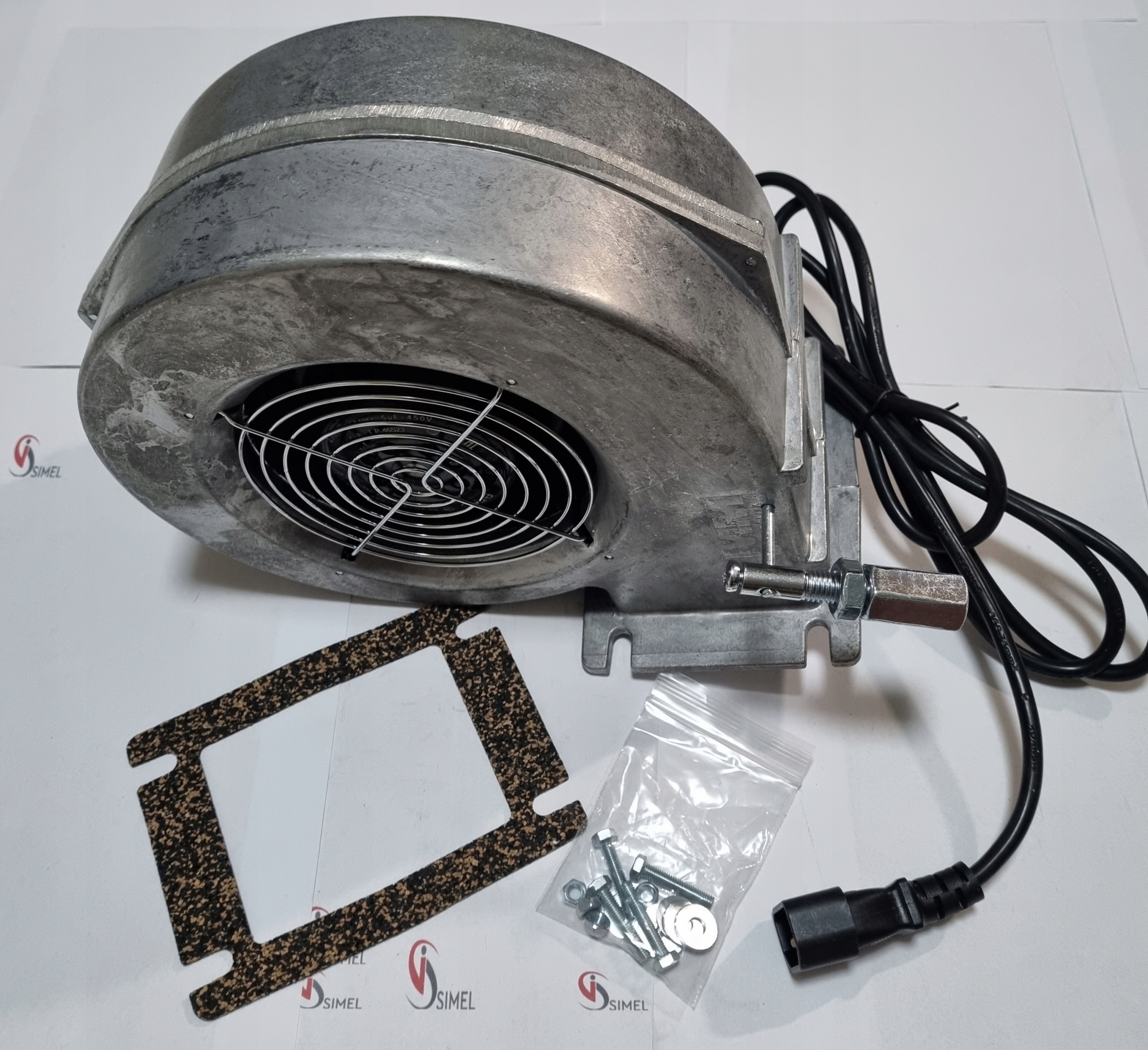 Dmuchawa Wentylator kotła C.o. Wpa 145 klapka, przewód, uszczelka, śruby