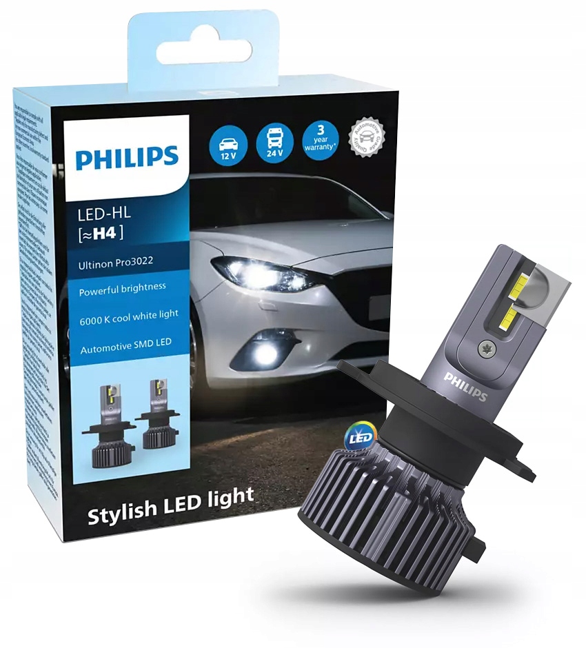 

Żarówki Led H4 Philips Ultinon PRO3022 6000K 12/24