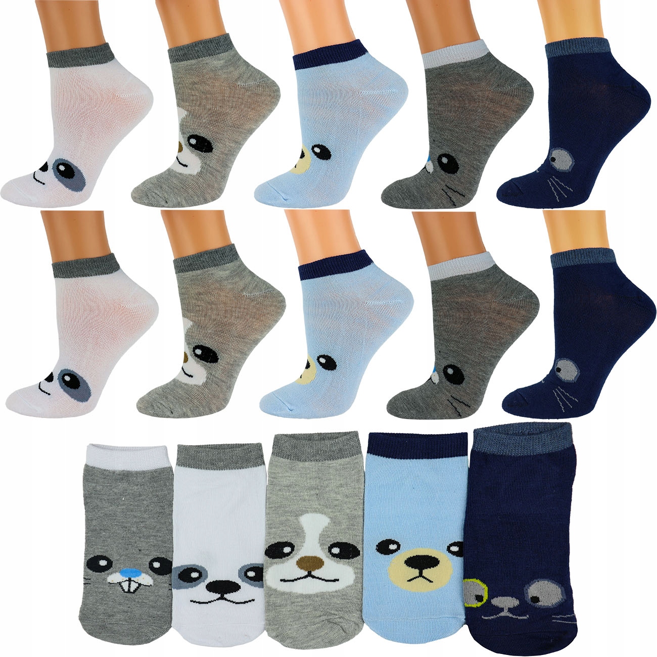 

5 Par Skarpetki Dziecięce MIX Kolor Wzór 23-26