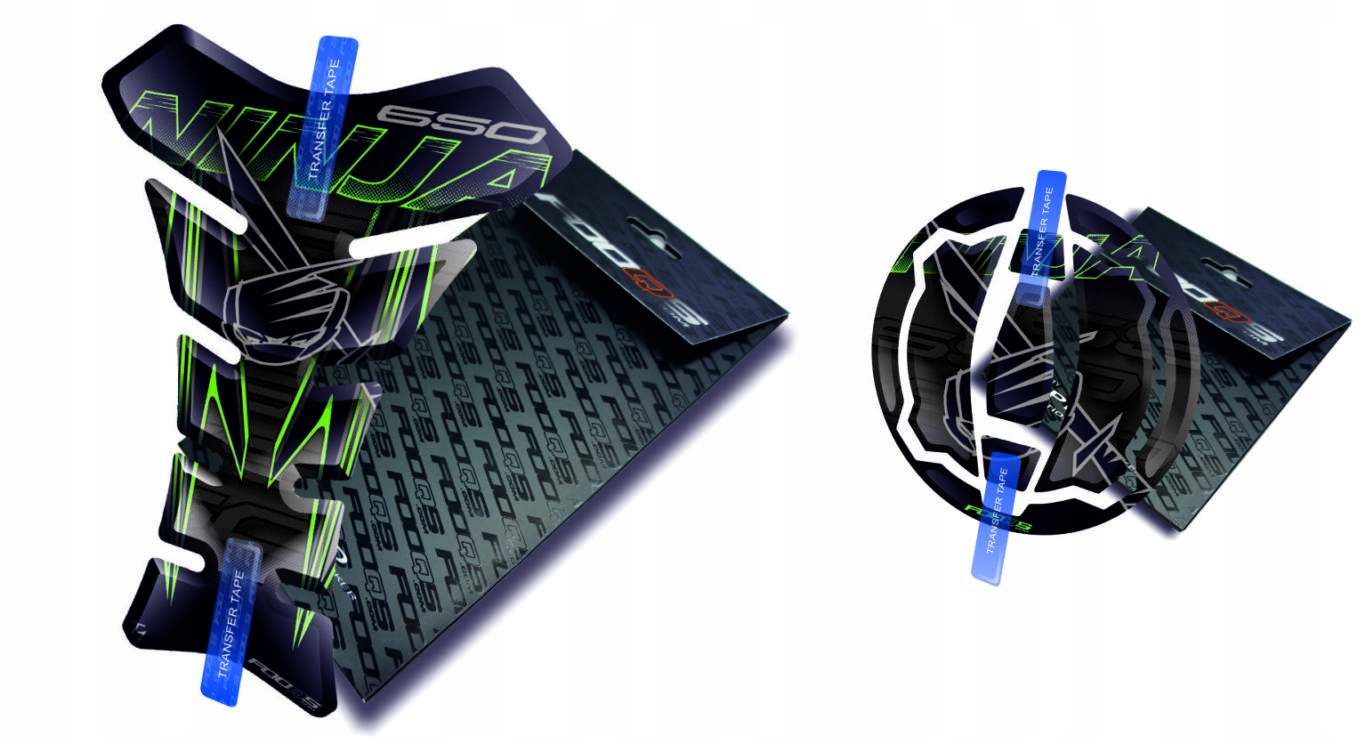 Tank-pad Cap-pad od firmy Fooqs Kawasaki Ninja 650 Nový Model Černá Zelená