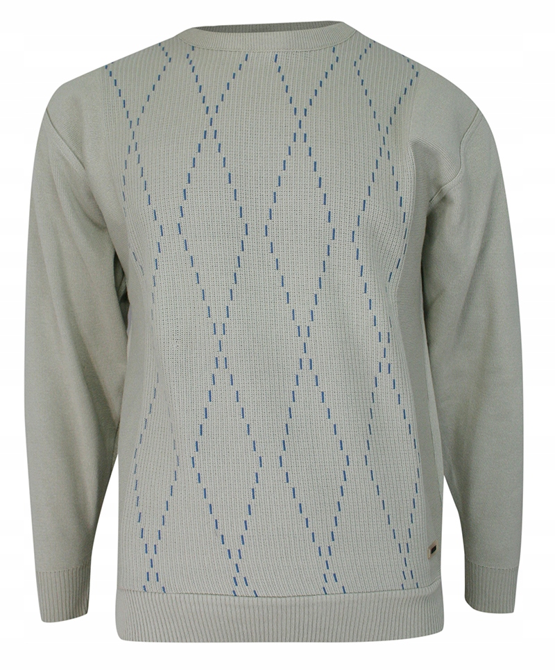 Béžový svetr U-neck v Romby -kings- L