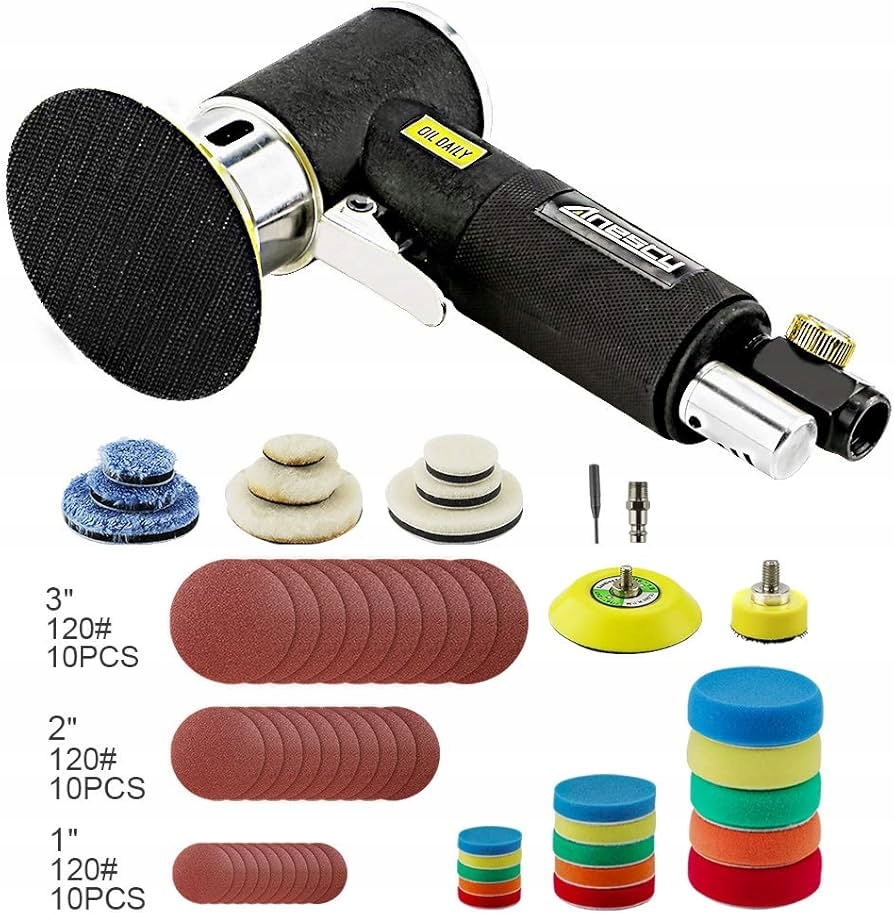 Automobilová Pneumatická leštička Houbičky Futra Filce