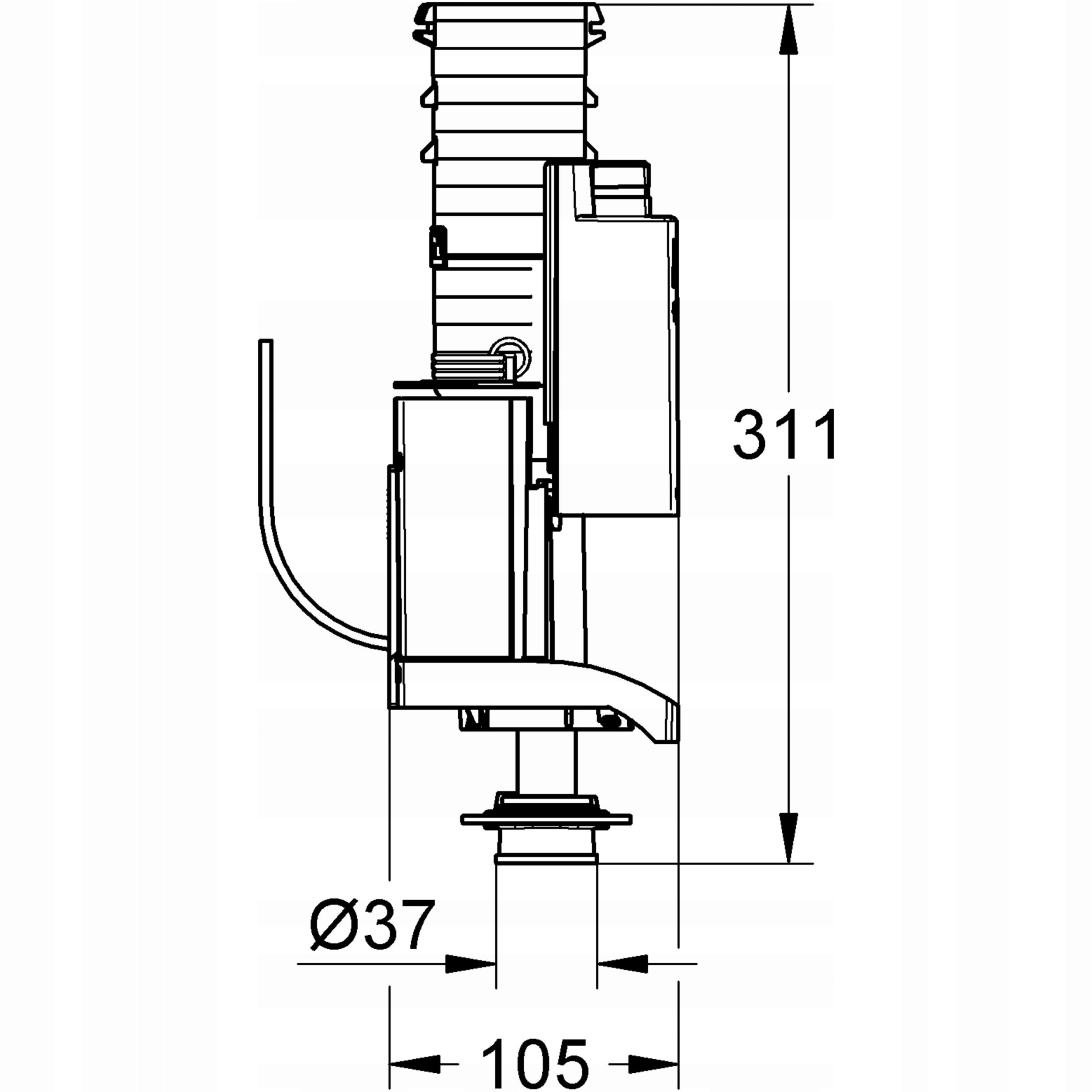 Zawór spustowy Grohe do spłuczek podtynkowych AV1 42320000 Marka Grohe