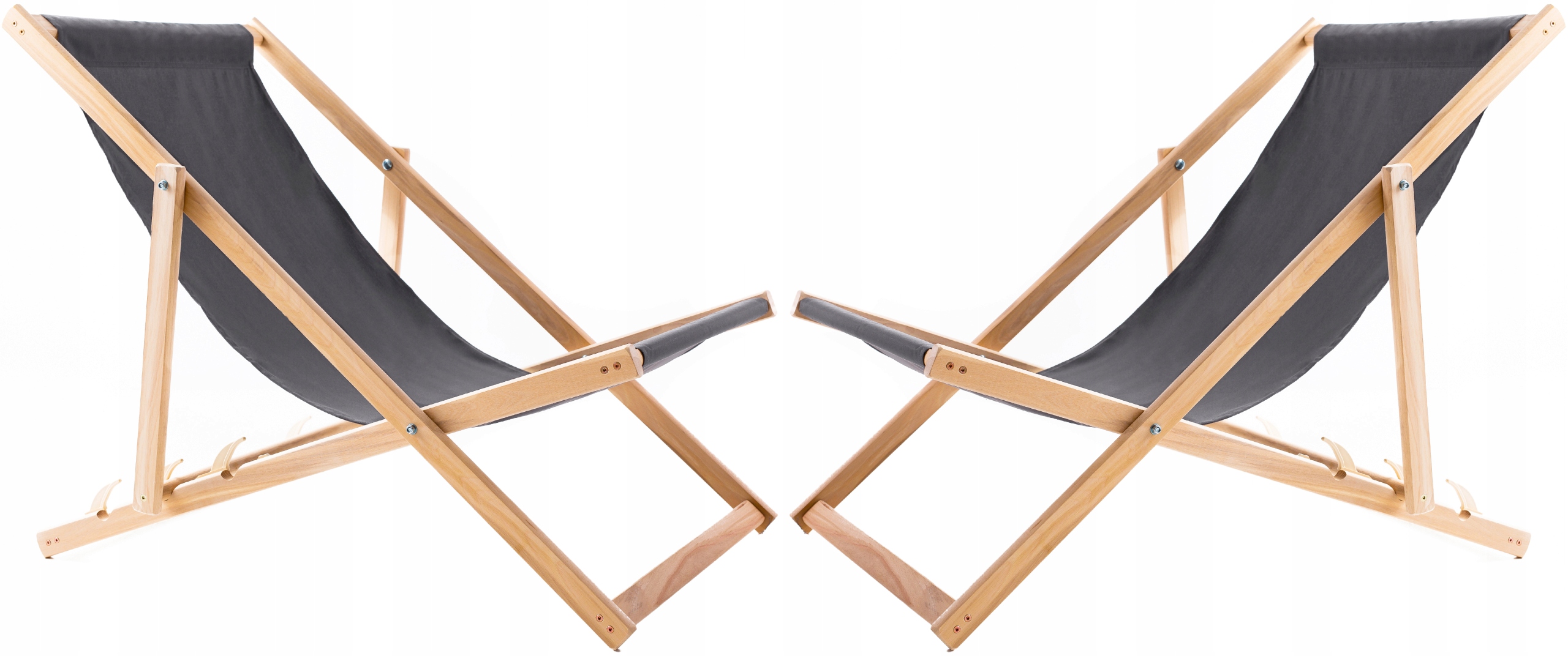 Ležadlo Drevené viacfarebné 2ks Plážové záhradné ležadlá