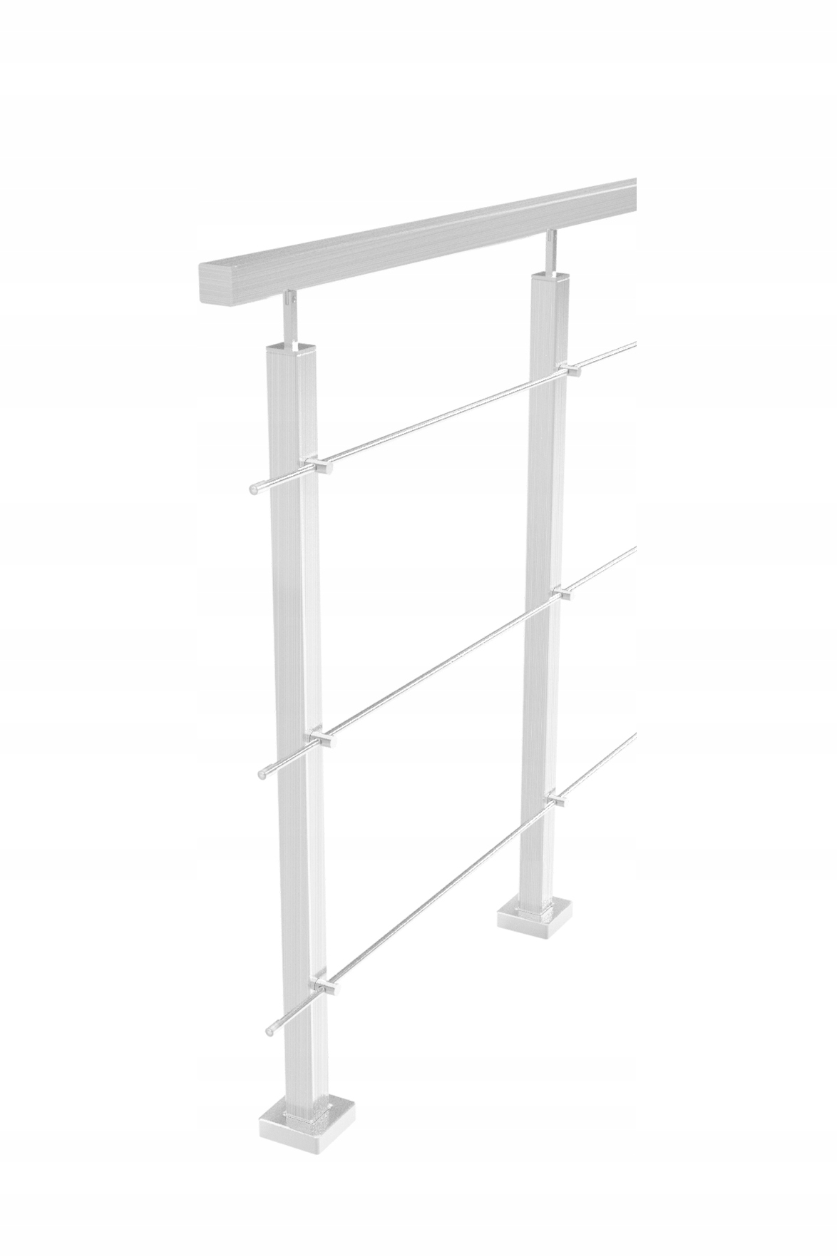 Nerezová zábradlie 40 x 40 mm 4 výplne Ø 12 mm dĺžka 100 cm