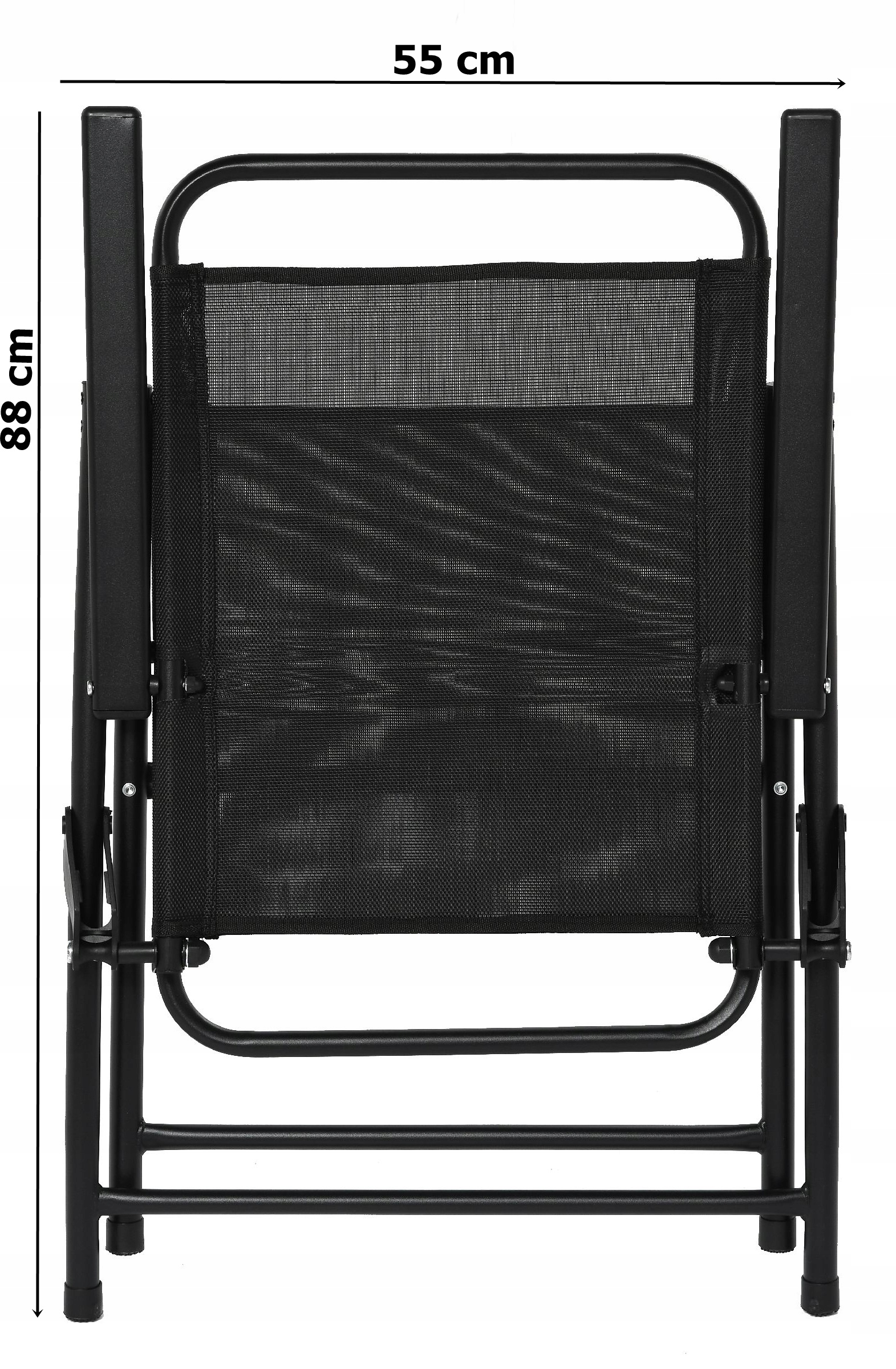 Krzesło ogrodowe balkonowe składane czarne Marka Ote