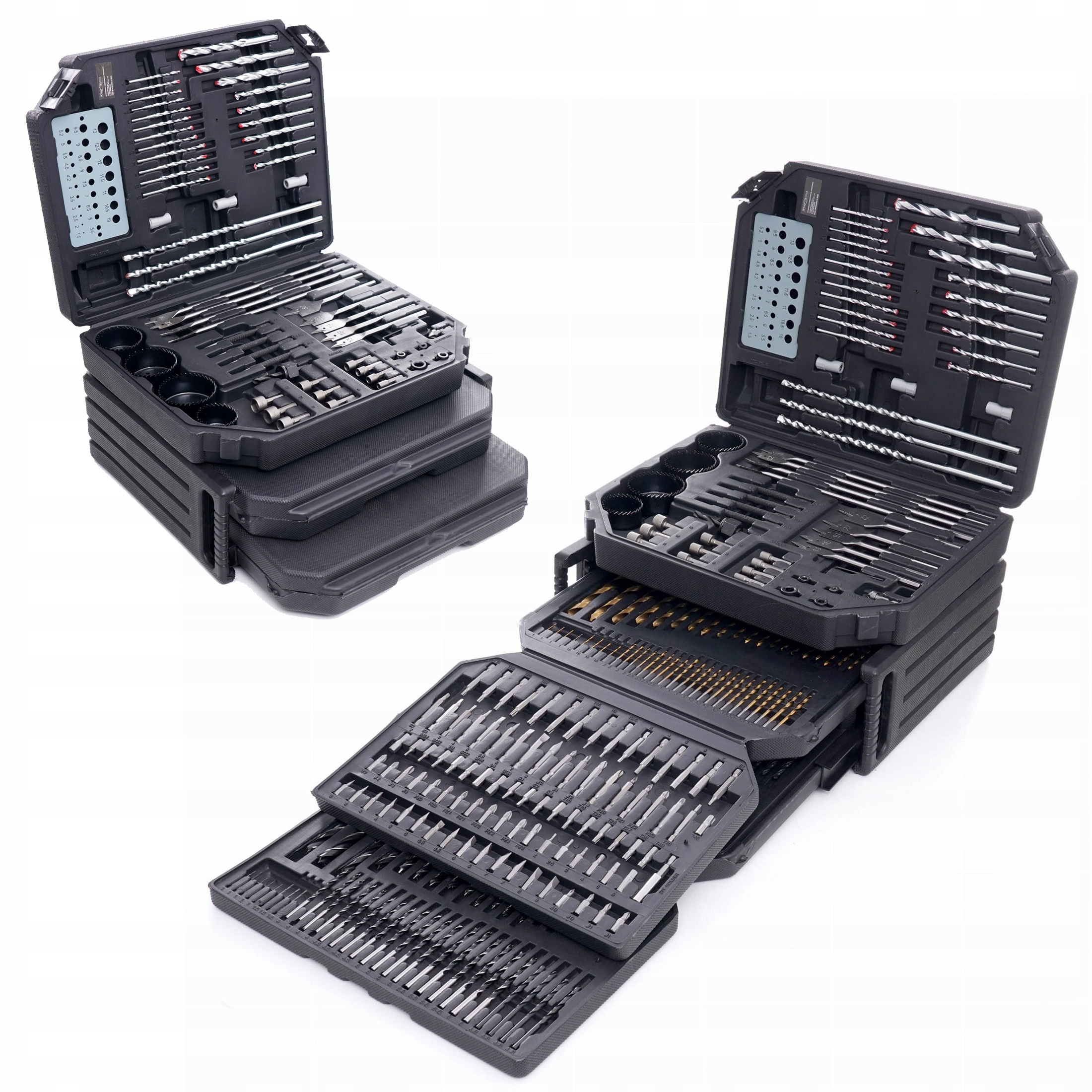 Děrovací Vrtáky Dláta Bity Nástroje Sada Vrtáků V Kufru 300 ks