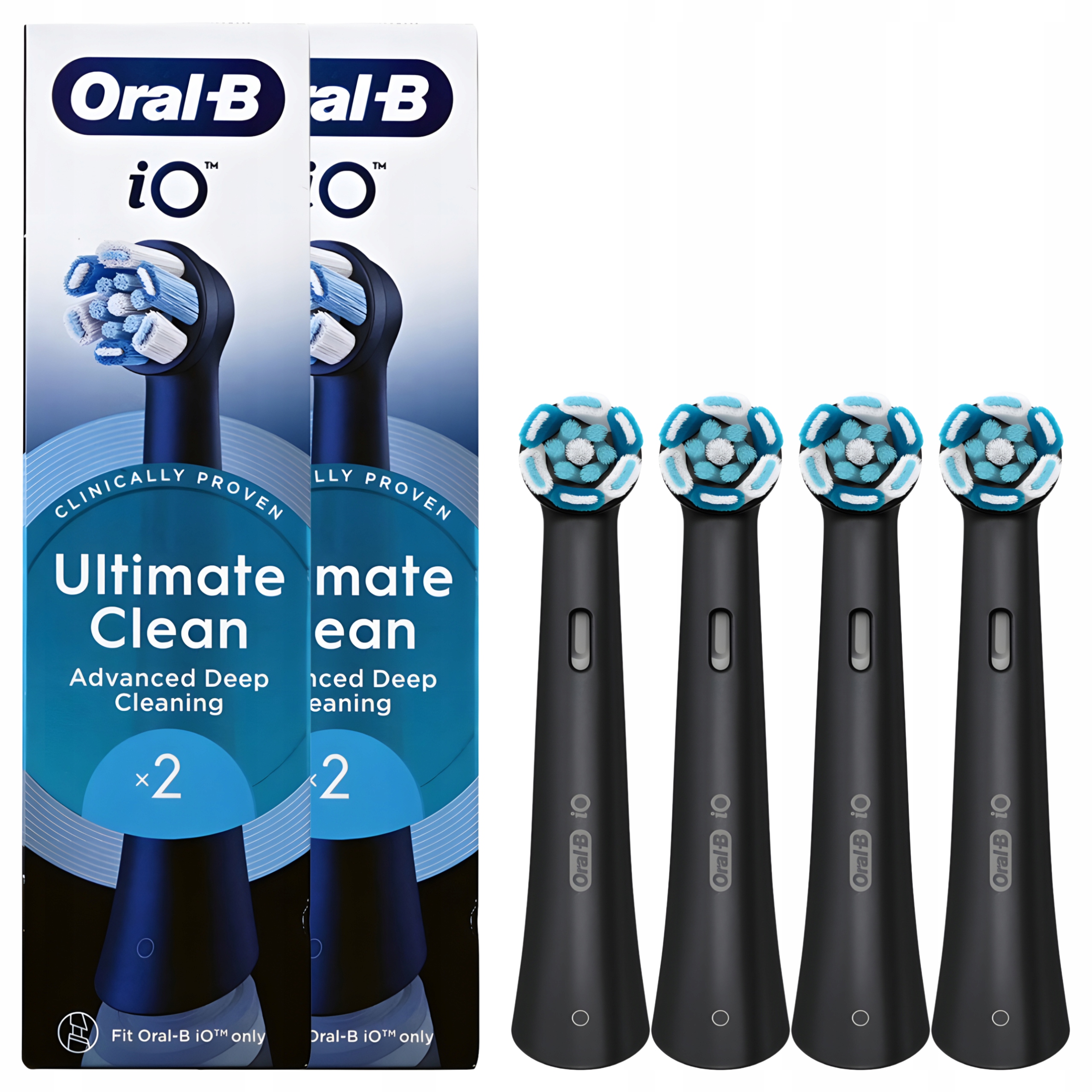 Oral-B iO Ultimate Clean Końcówki 4 szt do Szczoteczki iO Czarne