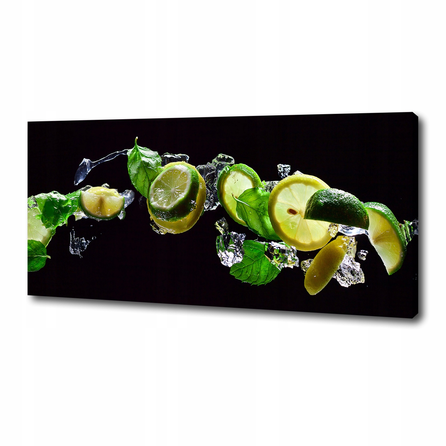 

Foto obraz na płótnie Limonka i cytryna 125x50 cm
