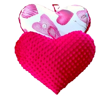 PODUSZKA SERCE 45X35 WALENTYNKI MINKY bawełna PREZENT