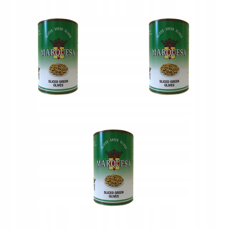 Zelené olivy krájené 4350/2350 g Marquesa X3