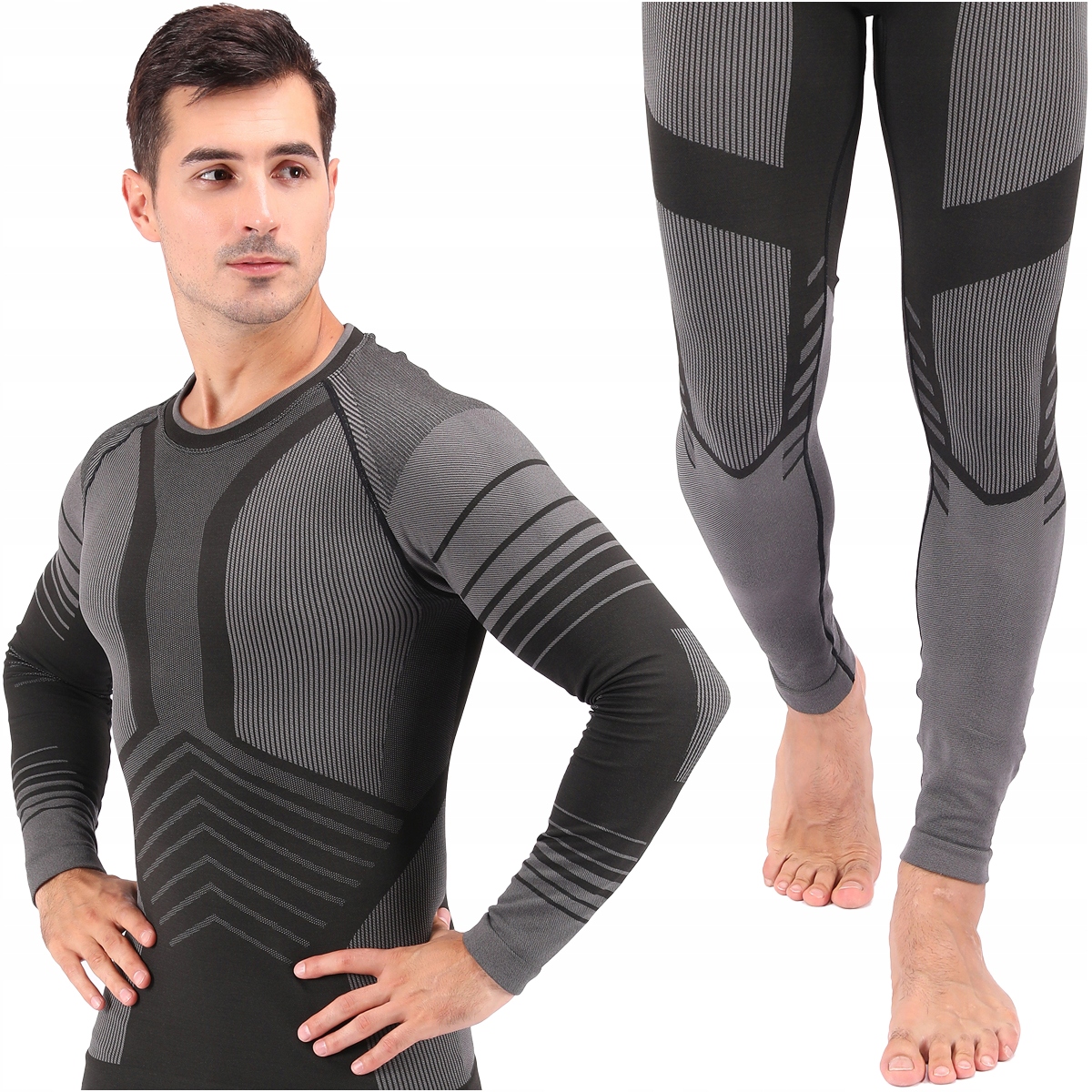 Pánské Termoaktivní Prádlo Bezešvé Termo Oblečení Set M