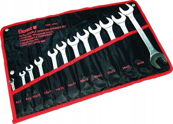 Плоские ключи 6-32 мм CV 12 шт.