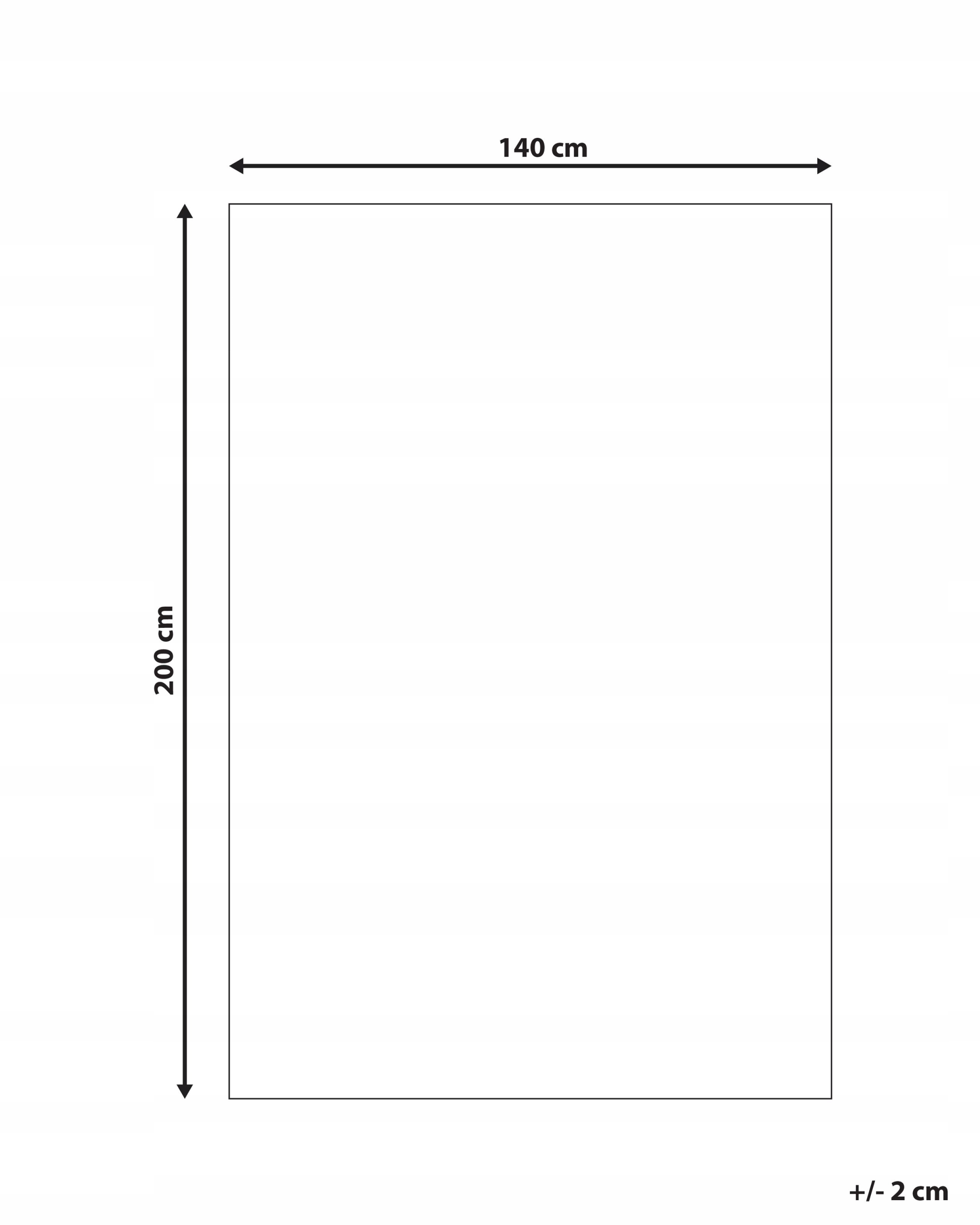 Dywan shaggy gruby 140x200 cm brązowy Długość (cm) 140