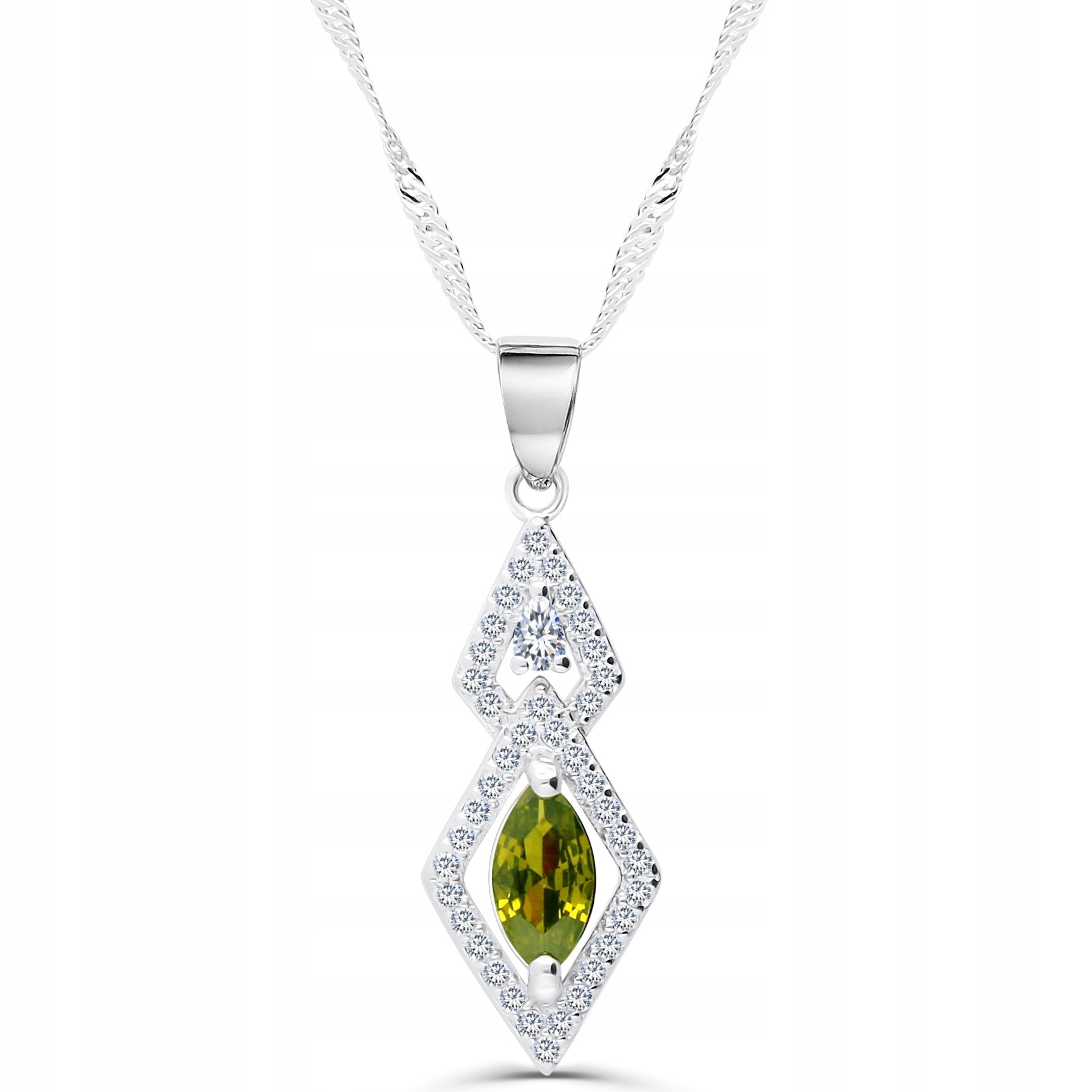 Stříbrný Náhrdelník Řetízek S Přívěskem Stříbro Rhodiované Ryzost 925