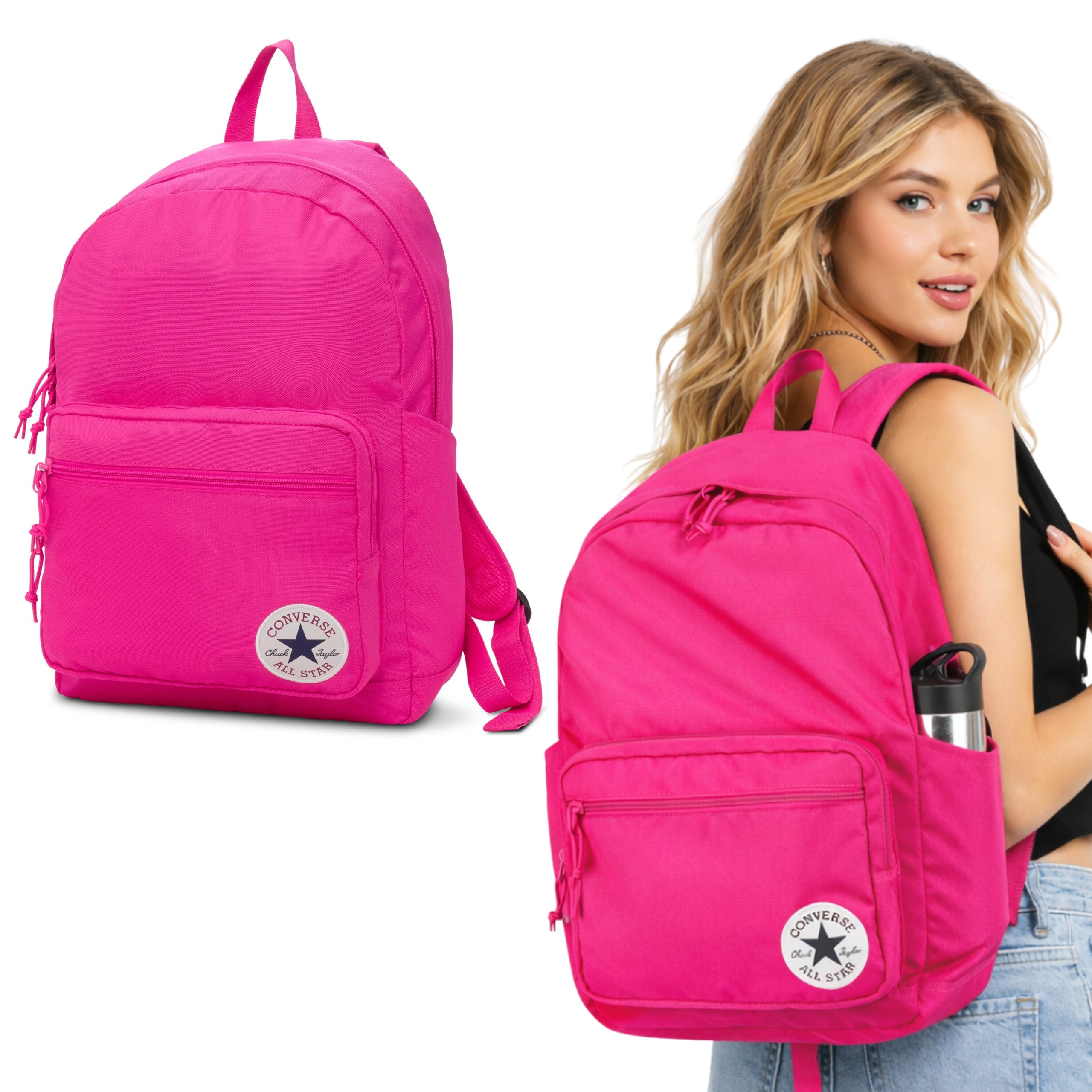 Školní batoh Converse Go 2 růžový mládežnický pro dívku, velký, 24 l