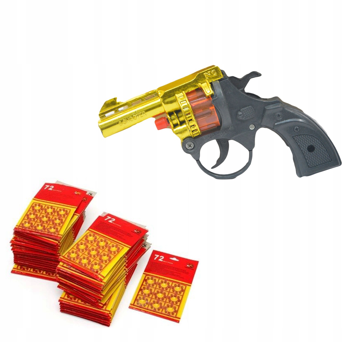 11x KAPISZONY SPŁONKA NABOJE DO PISTOLETU+PISTOLET