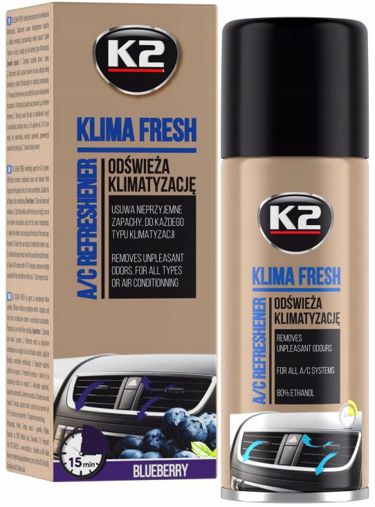 

K2 Klima Fresh Odgrzybiacz Klimy Fresh Blueberry