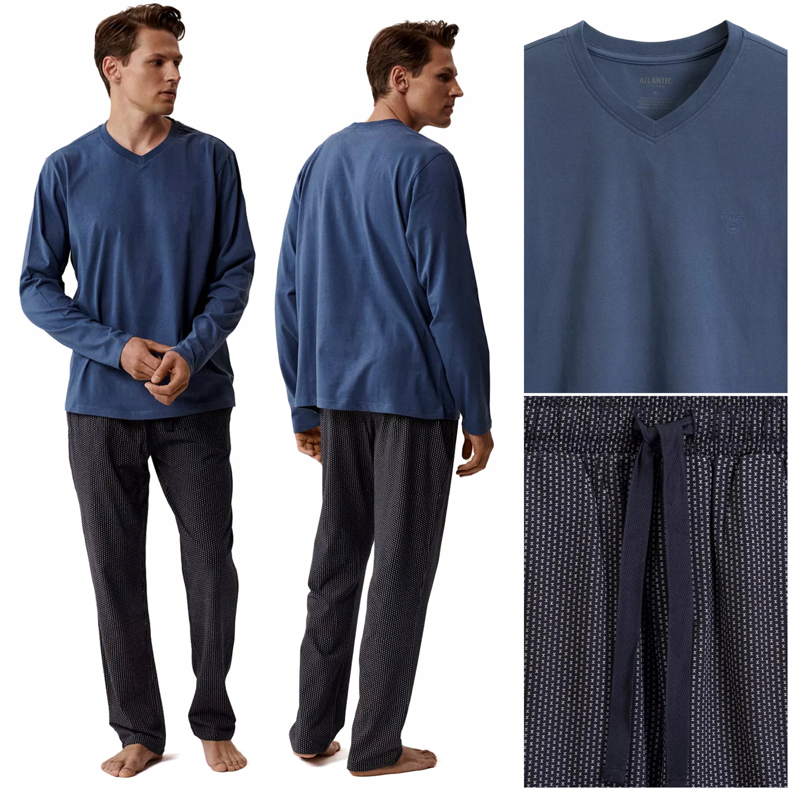 Pánské teplákové pyžamo Atlantic Dárek sada 100% Bavlna velikost M