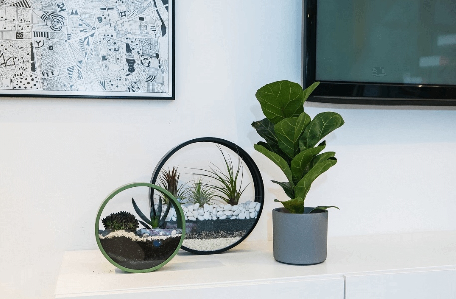 Metalowy kwietnik ścienny doniczka wazon obraz na Średnica 40 cm