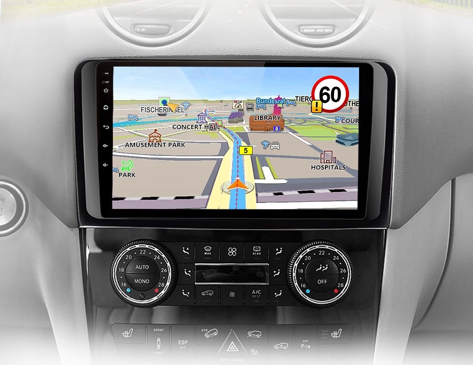 Radio Android GPS MERCEDES W164 WiFi ML GL 6/128 Radio informacja RDS pasmo FM