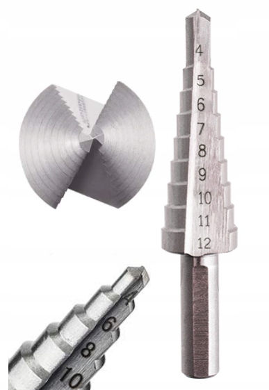 

Wiertło Stopniowe Stożkowe Hss 4.0-12.0mm Wiertła