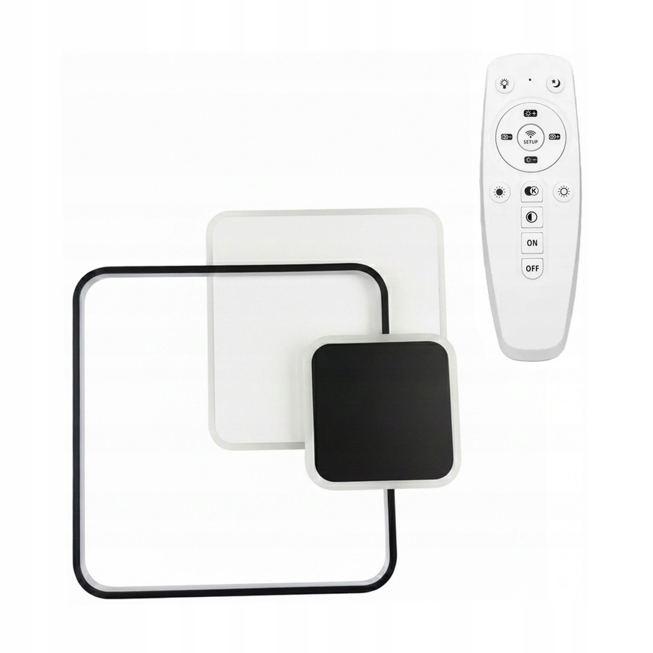 Stropní Svítidlo Stropní Svítidlo Led světlo Černá Bílá Čtvercová Geometrická 50 cm