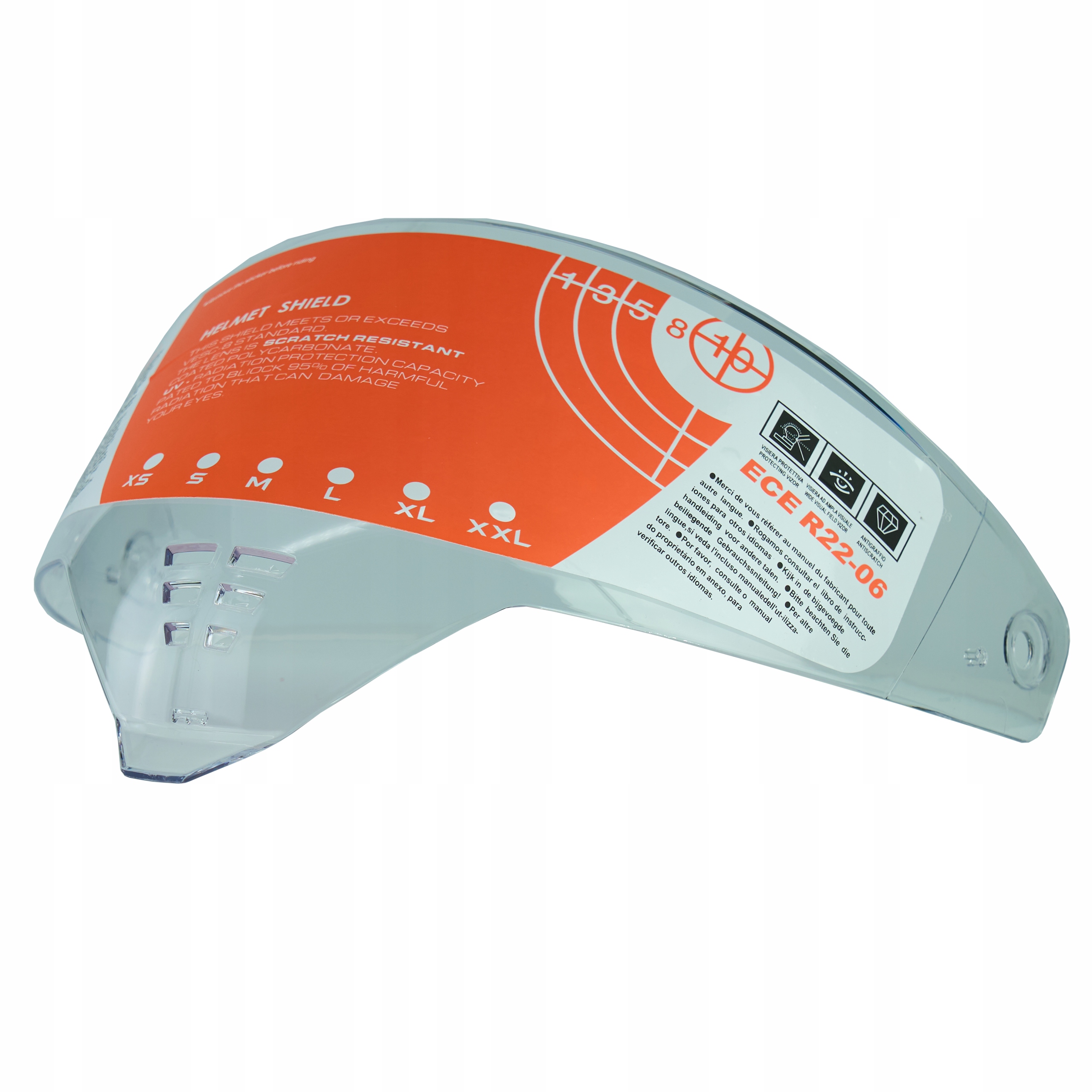 Sklo pro přilbu horn 838 predator bezbarvé