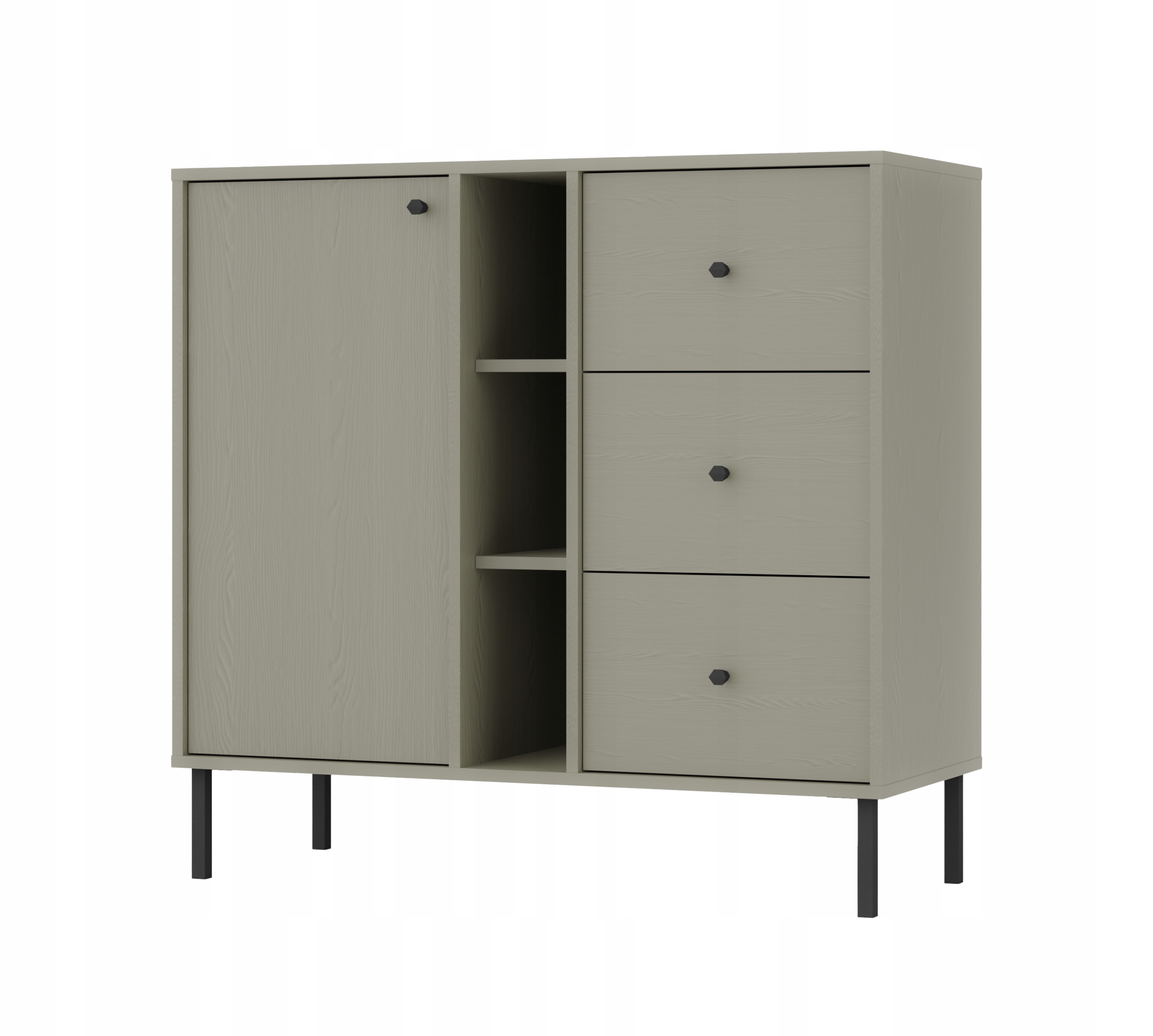 Elegantní Vysoká Komoda Moderní Oslo Vysoké Nohy Do Obývacího Pokoje Zásuvky