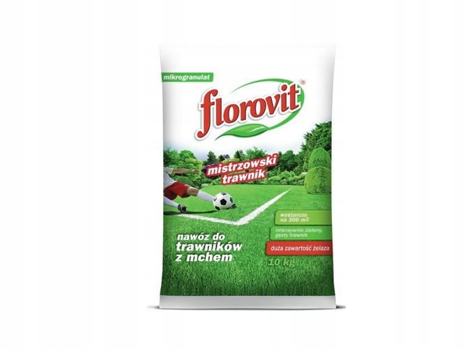 Nawóz do trawy Florovit Mistrzowski Trawnik 10kg z żelazem żelazo