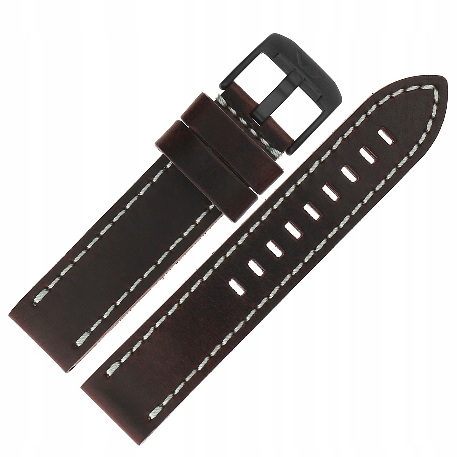 Pásek Almaz Kůže (C677) hnědý s bílou p. černou kl.