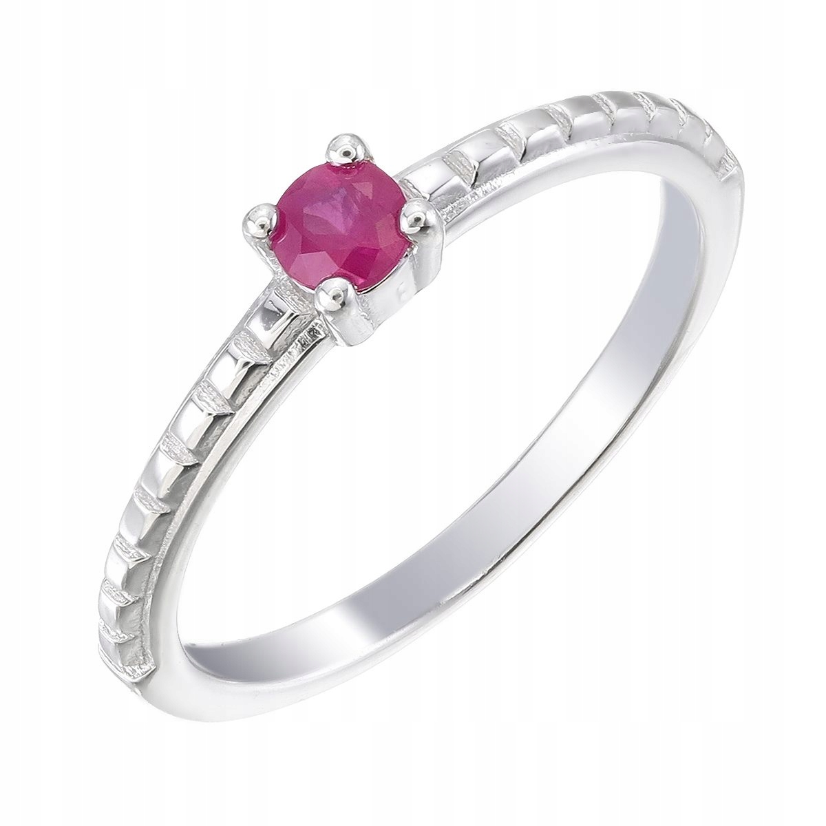 Prstýnek Ag 925 Růžový Rubín NA2235-R-MORU-WP vel. 14