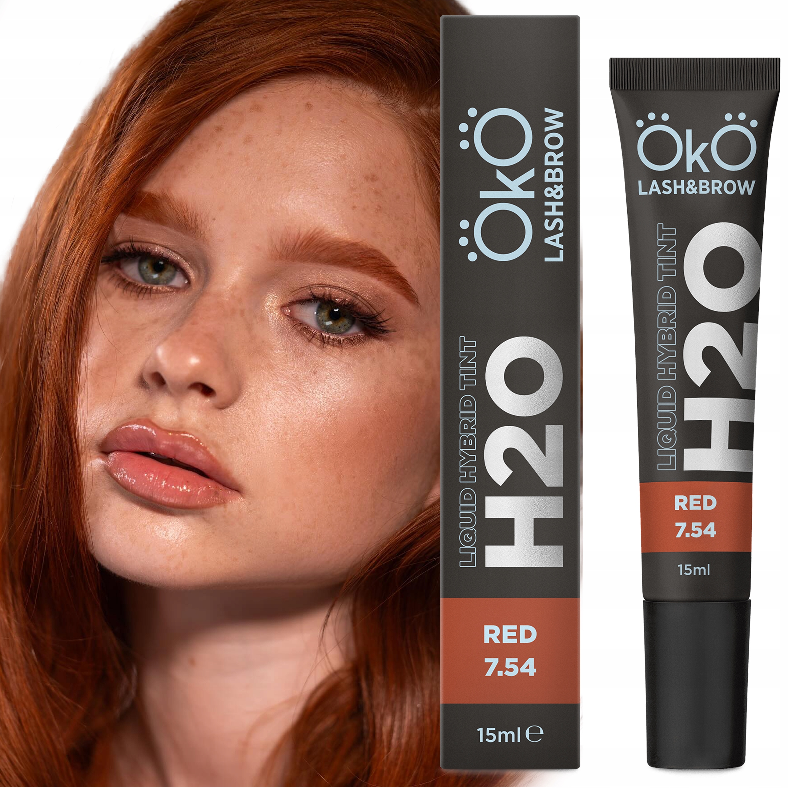 Oko Barva Na Obočí A Řasy Červená Red 7.54 Liquid Hybrid Tint 15 ml