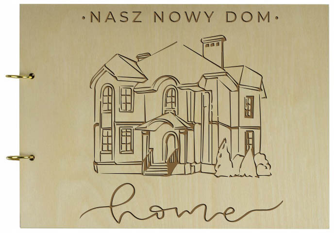 

Na Nowy Dom - Album grawerowany drewno grawer