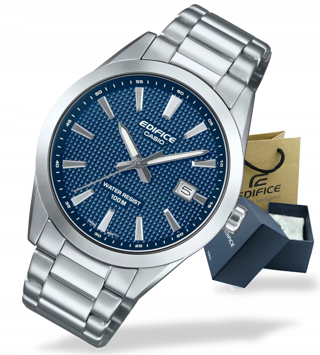 Nové klasické pánské hodinky na náramku Casio Edifice EFV-160D Gravírování