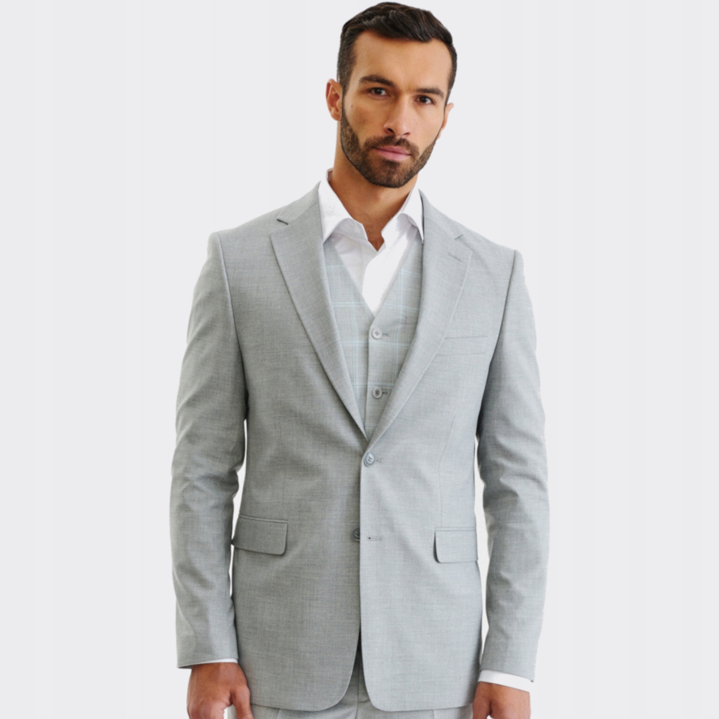 Světle šedá sako bunda Slim Fit Pako Lorente 182/48