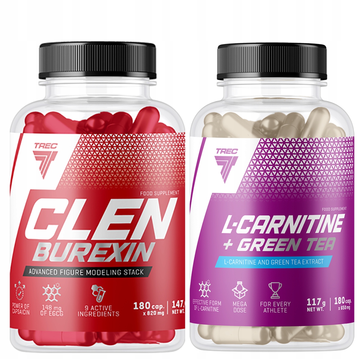 Set Trec Clenburexin 180k L-carnitine Green Tea 180k Redukce