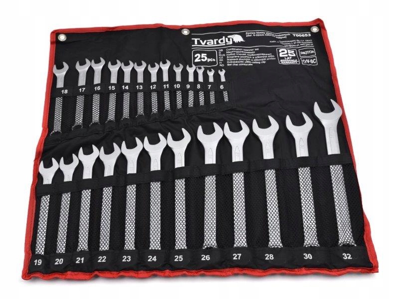 Geko Sada Očkoplochých Kľúčov 25ks 6-32MM Crv-cs Satén