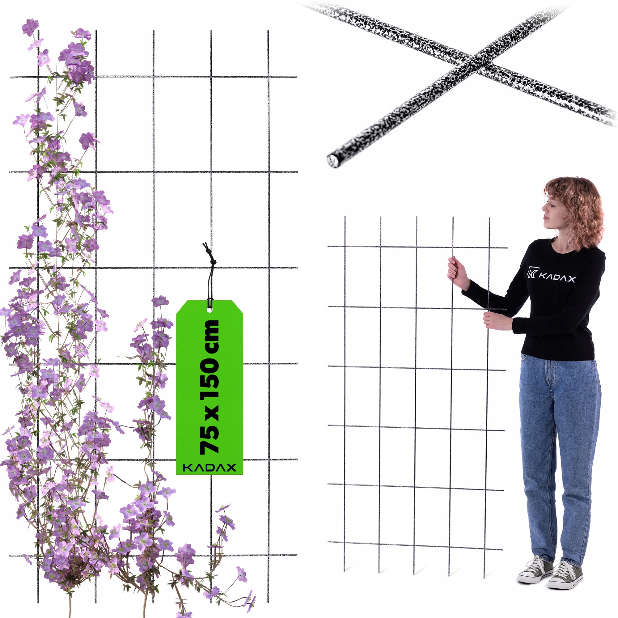 Цветочная лестница, металлическая беседка, поддержка растений, Садовая решетка 75x150 см