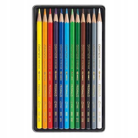 Sada akvarelových pastelek "Prismalo", 12 různých barev, šestihranné, Caran