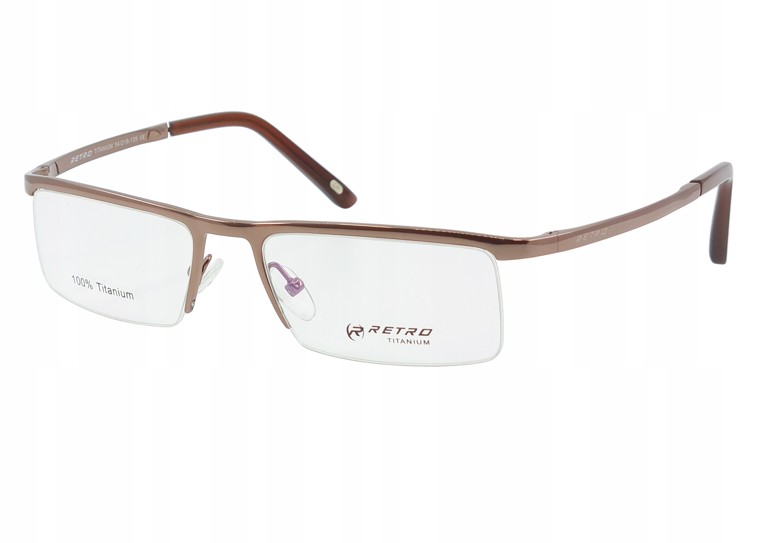 Okulary Oprawki Korekcyjne Retro Titanium 10003 100% Tytanowe
