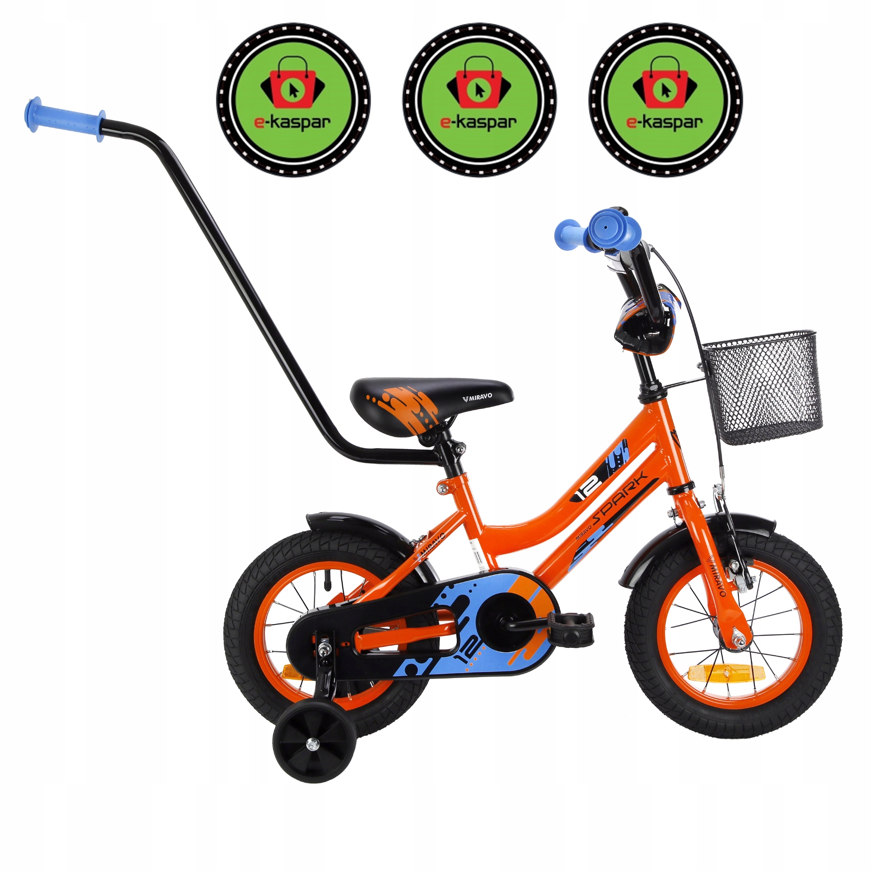 Rowerek Dziecięcy 12 Cali Miravo Rower Dla Chłopca Koszyk Prowadnik
