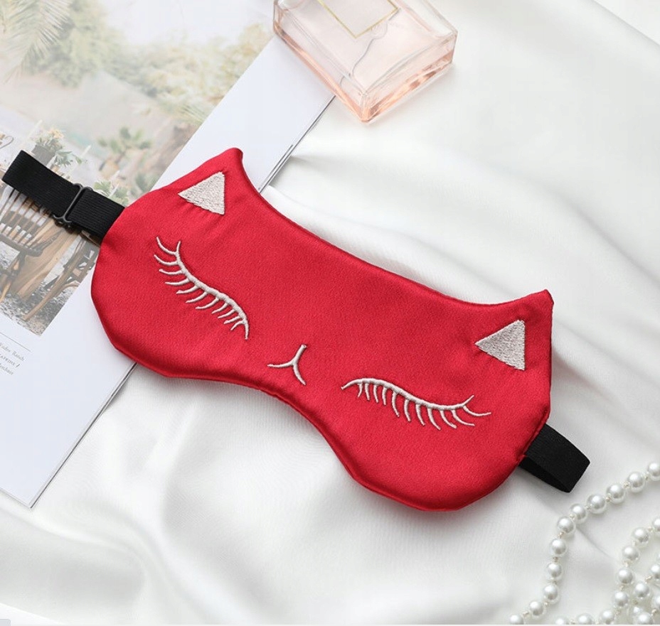 MIĘKKA OPASKA MASKA NA OCZY DO SPANIA SNU KOT Marka Ecarla