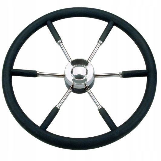 T9B - РУЛЕВОЕ КОЛЕСО 550 ММ ПВХ-НЕРЖАВЕЮЩ. ЧЕРНЫЙ